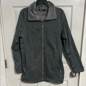 The North Face Gray Ski Jacket Full-Zip Fleece
